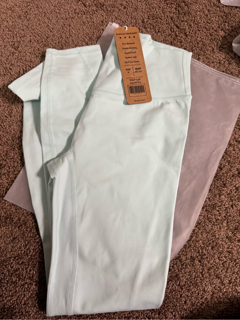ACTA Sky Leggings Medium 25” - Light Teal Mint